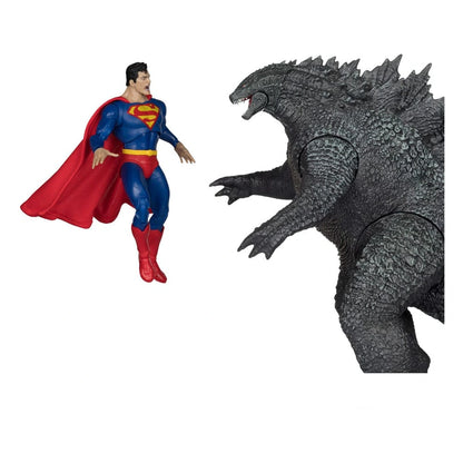 DC Justice League Monsterverse DC Multiverse pack de 2 figurines Superman Vs. Godzilla 30 cm - Image 4