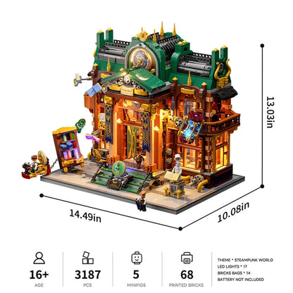 Lumibricks Steampunk World 11012 Steampunk Time Rift Library - Image 4