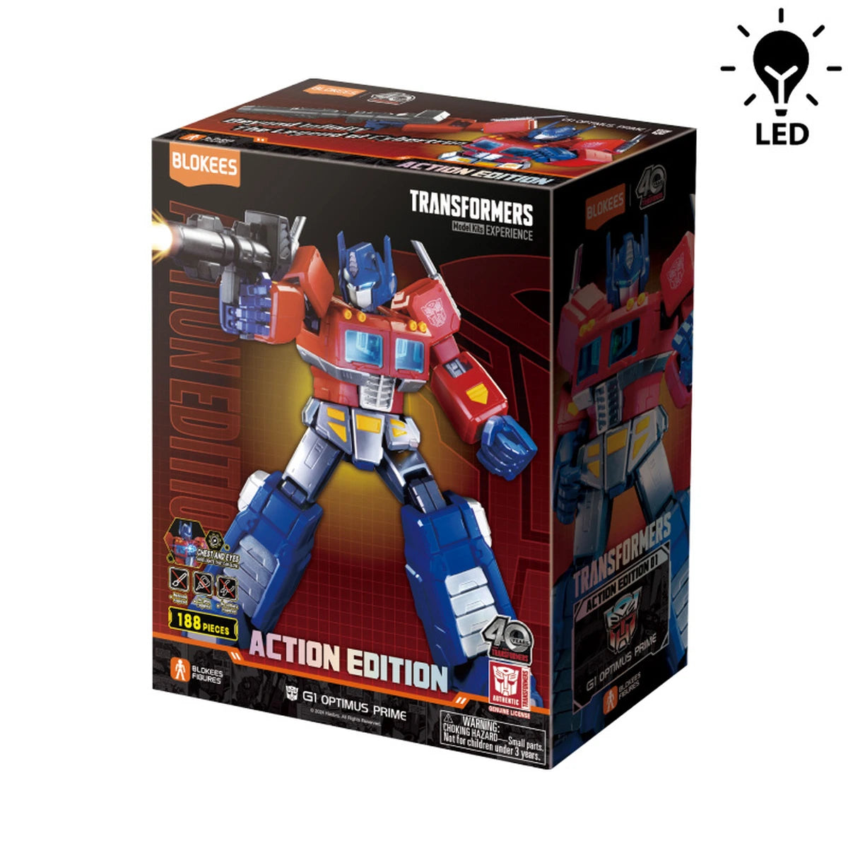 Transformers Blokees Action Edition 01 Optimus Prime Light Up - Image 1