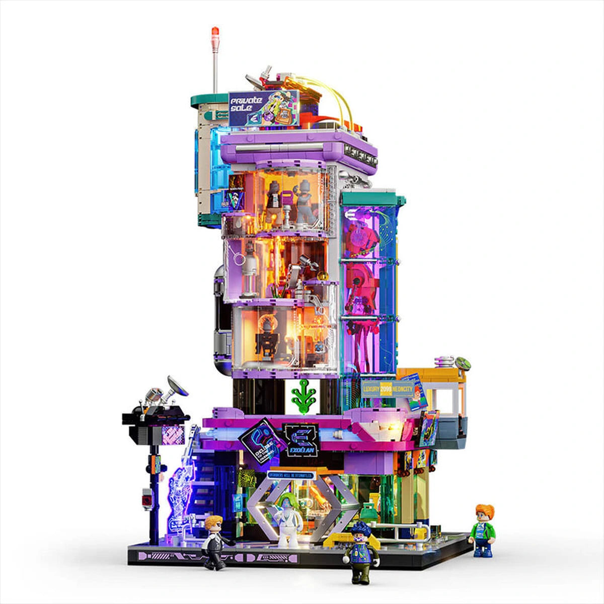 Lumibricks Cyberpunk Neoncity 17007 Cyber Couture Galleria - Image 3
