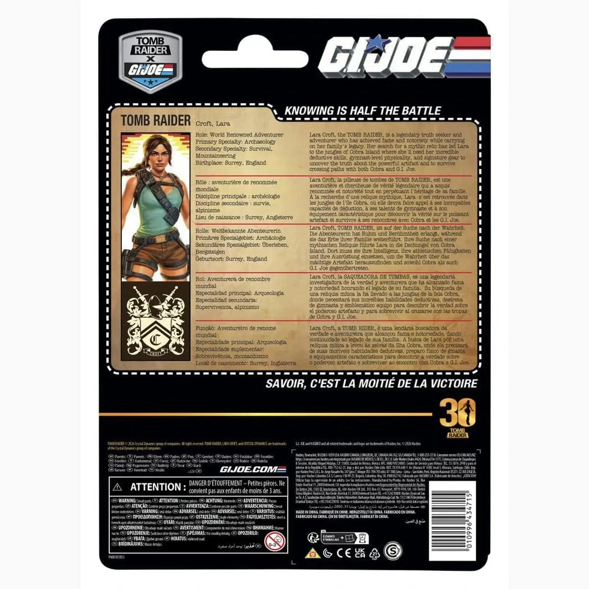 G.I. Joe Classified Series Retro Cardback Collaborative figurine Lara "Tomb Raider" Croft 15 cm - Image ajoutée 10