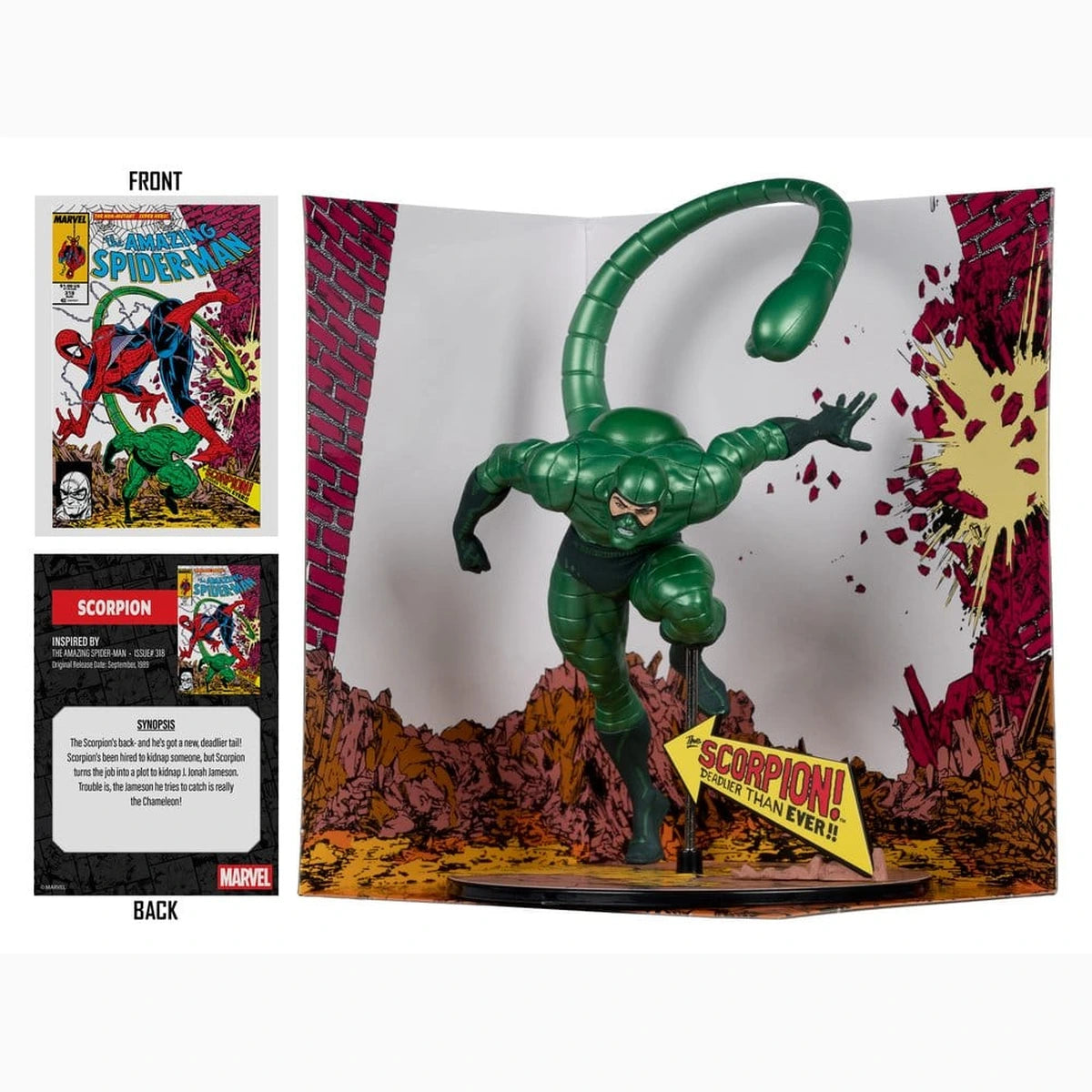 Marvel statuette PVC !/10 Scorpion (Metallic) (The Amazing Spider-Man #318) (Gold Label) 18 cm - Image 4