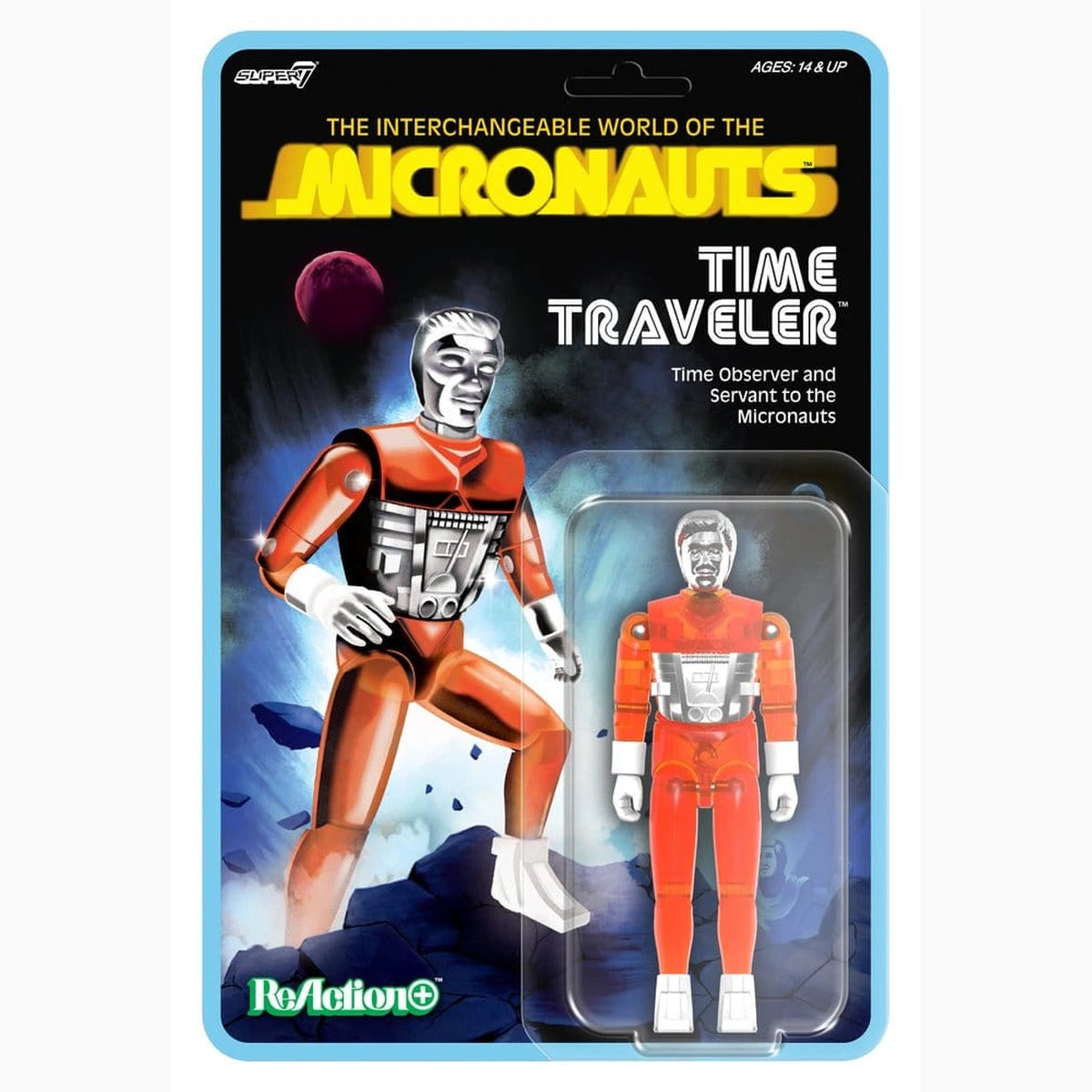 Micronauts ReAction+ figurine Wave 04 Time Traveler (Translucent Orange) - Image 1