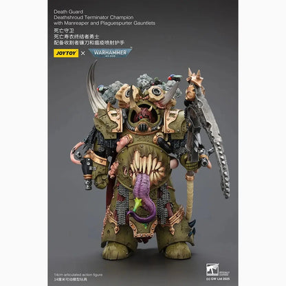 Warhammer 40k figurine 1/18 Death Guard Deathshroud Terminator Champion with Manreaper and Plaguespurter Gauntlets 14 cm - Image 7