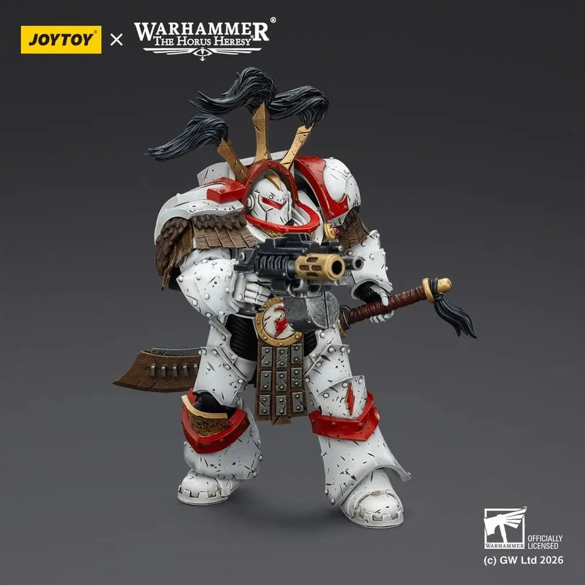Warhammer 40,000 figurine White Scars Legion Praetor in Cataphractii Terminator Armour with Cyber Hawk Chogorian sword and combi-melta 14 cm - Image 6