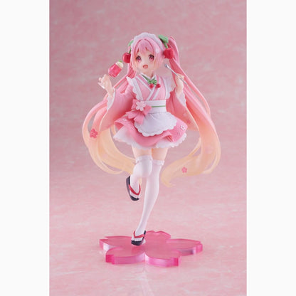 Hatsune Miku statuette PVC Newley Written Sakura Miku Japanese Cafe Ver. Reissue 18 cm - Image 4