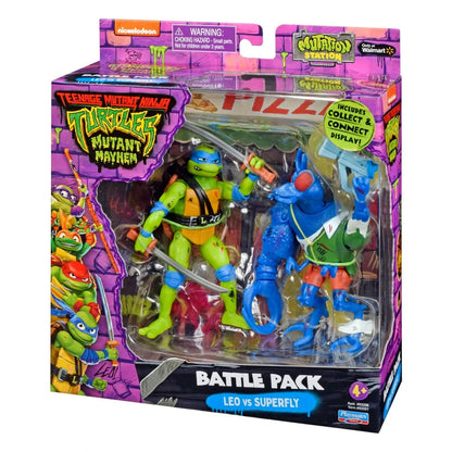 Tortues Ninja figurines Leonardo vs. Super Fly 11 cm - Image 4