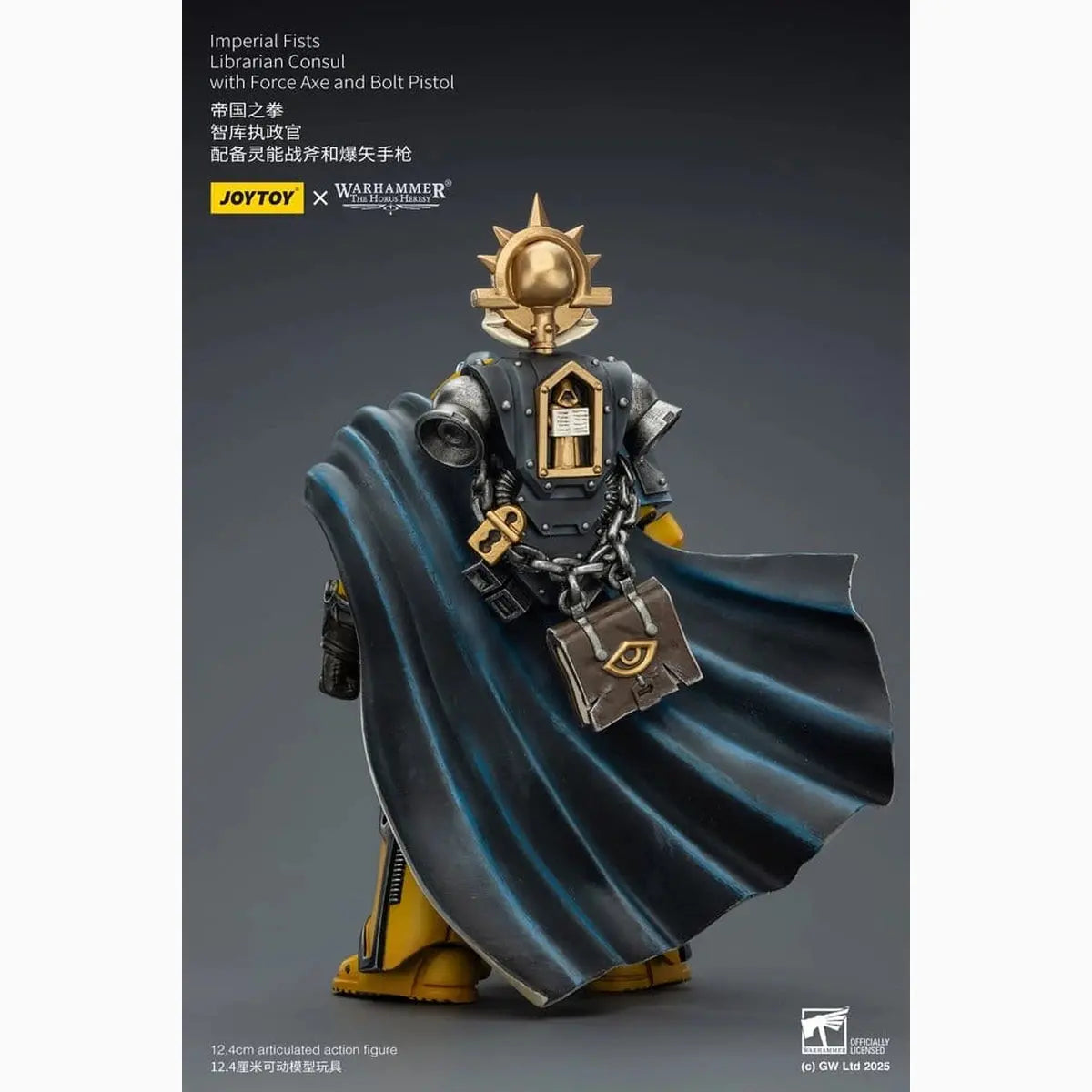 Warhammer Imperial Fists figurine Librarian Consulwith Force Axe and Bolt Pistol 12 cm - Image 7