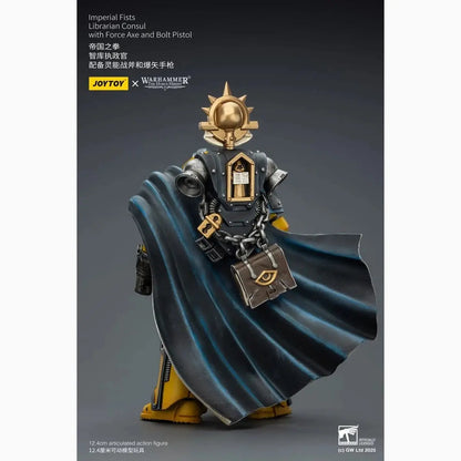 Warhammer Imperial Fists figurine Librarian Consulwith Force Axe and Bolt Pistol 12 cm - Image 7