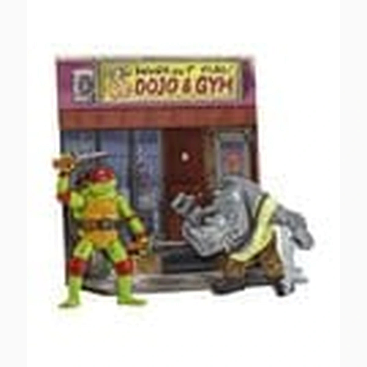 Ninja Turtles: Teenage Years Battle Pack figurines Raphael vs. Rocksteady 11 cm - Image 2