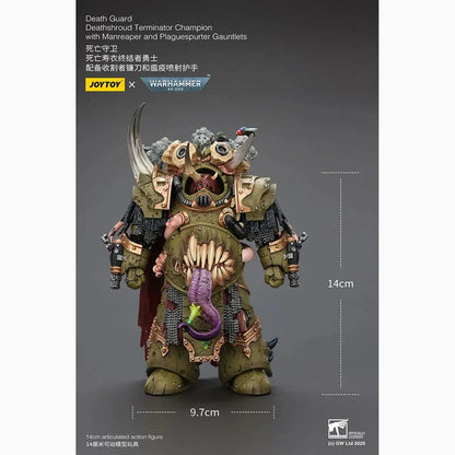Warhammer 40k figurine 1/18 Death Guard Deathshroud Terminator 1 with Manreaper and Plaguespurter Gauntlet 14 cm - Image 4