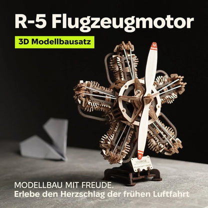 Ugears 3D maquette en bois R-5 Moteur d'avion 25 cm - Image 3