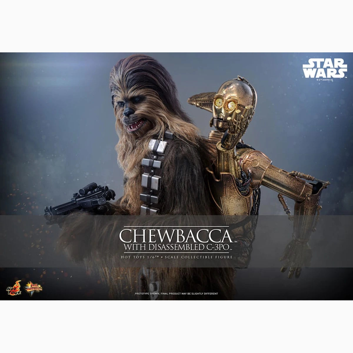 Star Wars Episode V figurine Movie Masterpiece 1/6 Chewbacca with Disassembled C-3PO 36 cm - Image 3