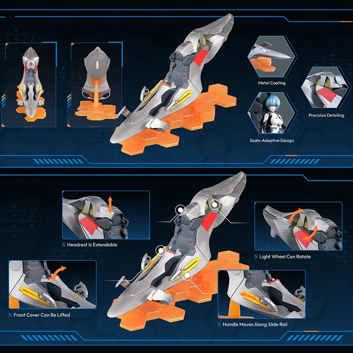 Evangelion Blokees Fantastics Series FFEX01 Rei  Entry Plug Interior - Image 3