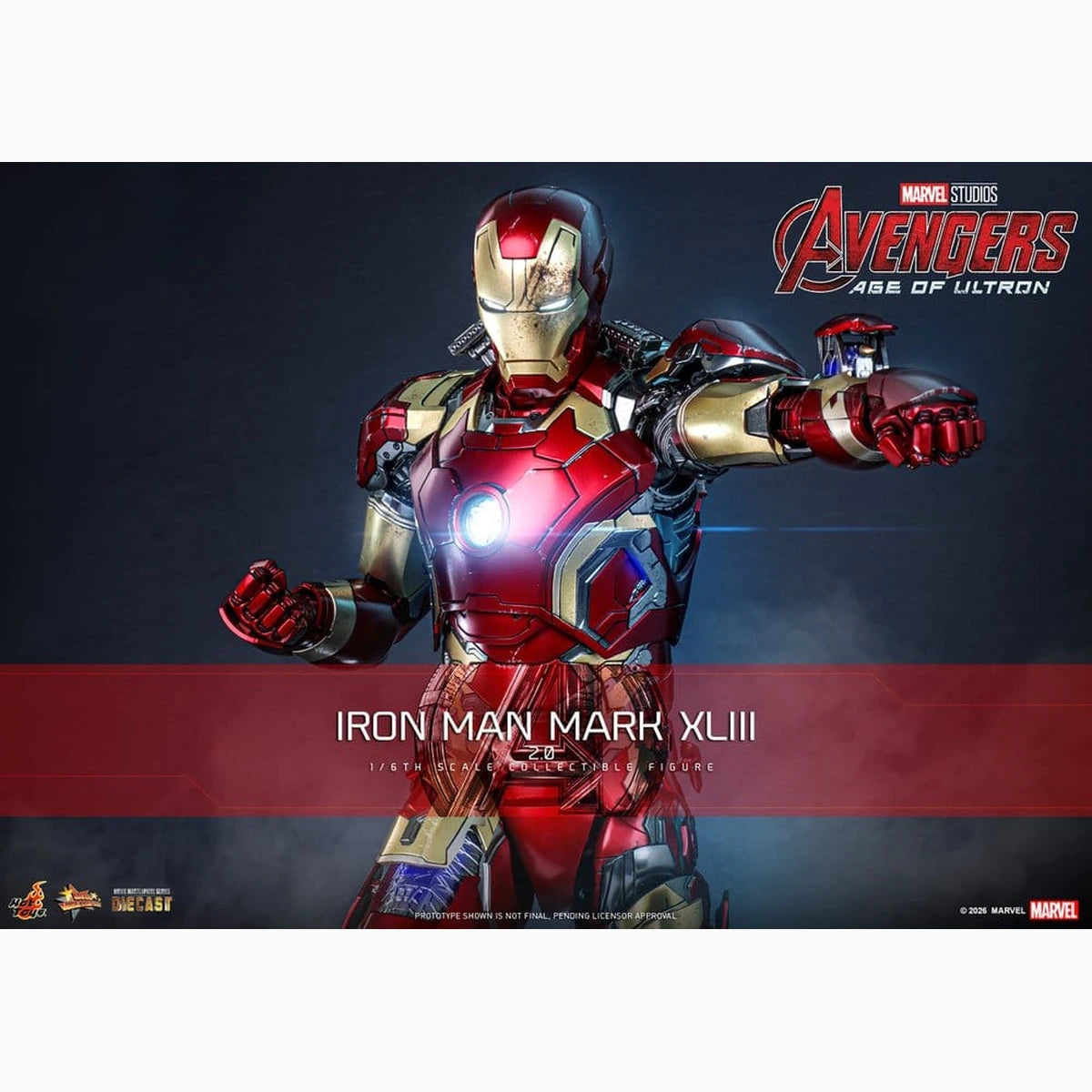 Avengers : L'Ère d'Ultron figurine Movie Masterpiece Diecast 1/6 Iron Man Mark XLIII (2.0) 32 cm - Image 3