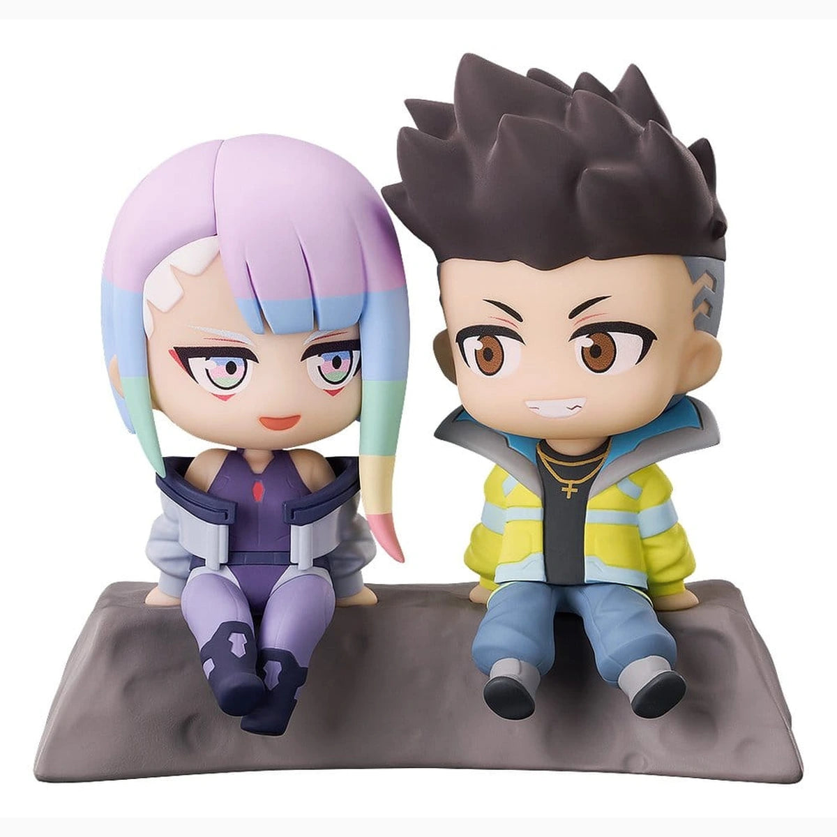Cyberpunk: Edgerunners pack 2 figurines PVC Qset+ David & Lucy 8 cm - Image 1