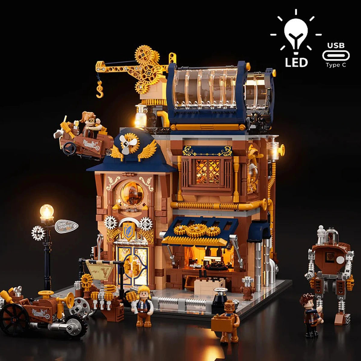 Lumibricks Steampunk World 11015 Steampunk Mechanical Workshop - Image 1