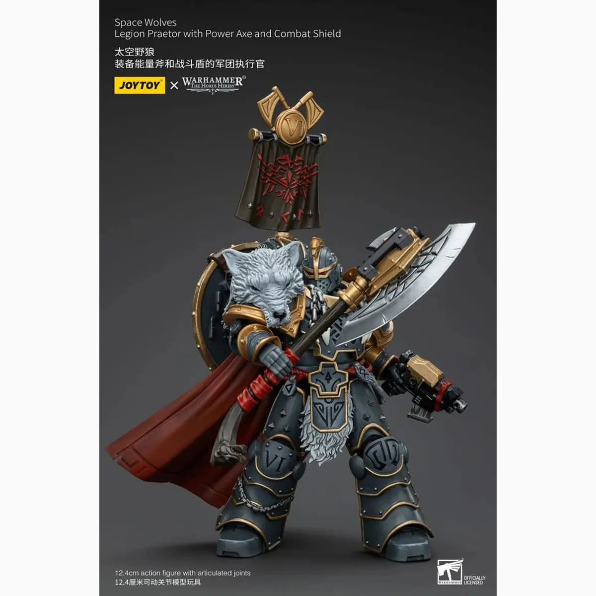 Warhammer The Horus Heresy figurine 1/18 Space Wolves Legion Praetor with Power Axe and Combat Shield 12 cm - Image 7