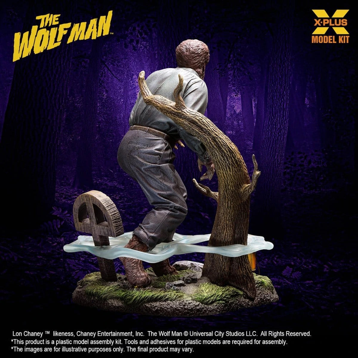 The Wolf Man figurine Plastic Model Kit 1/8 Lon Chaney Jr. as Wolf Man 22 cm (Reproduction) - Image 6