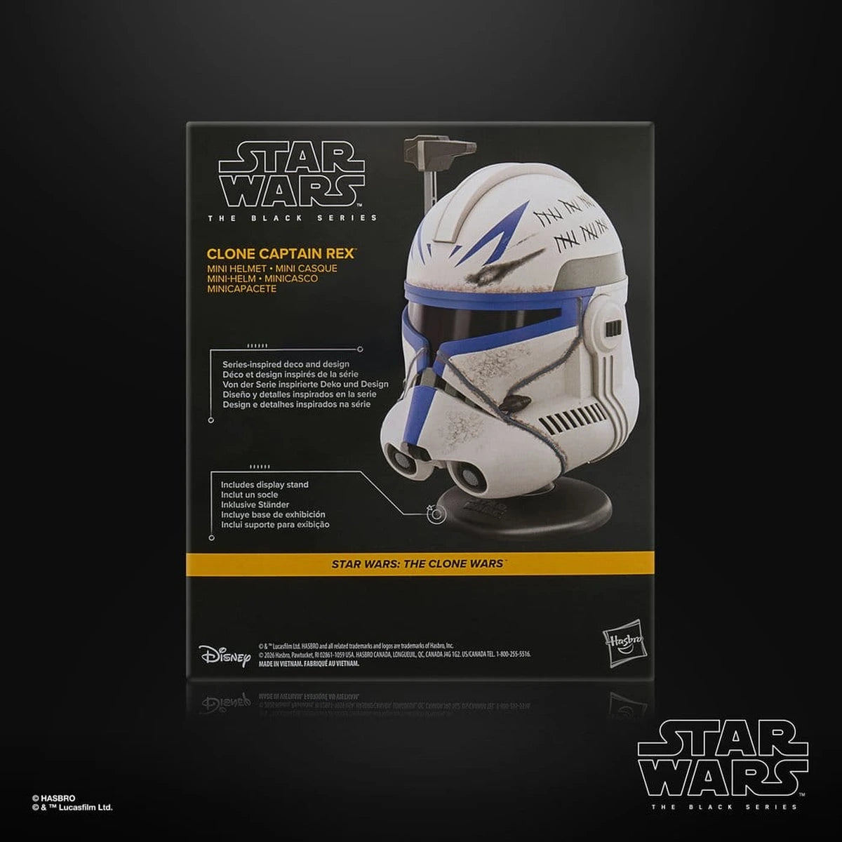 Star Wars: The Clone Wars Black Series mini casque Clone Captain Rex 15 cm - Image 6