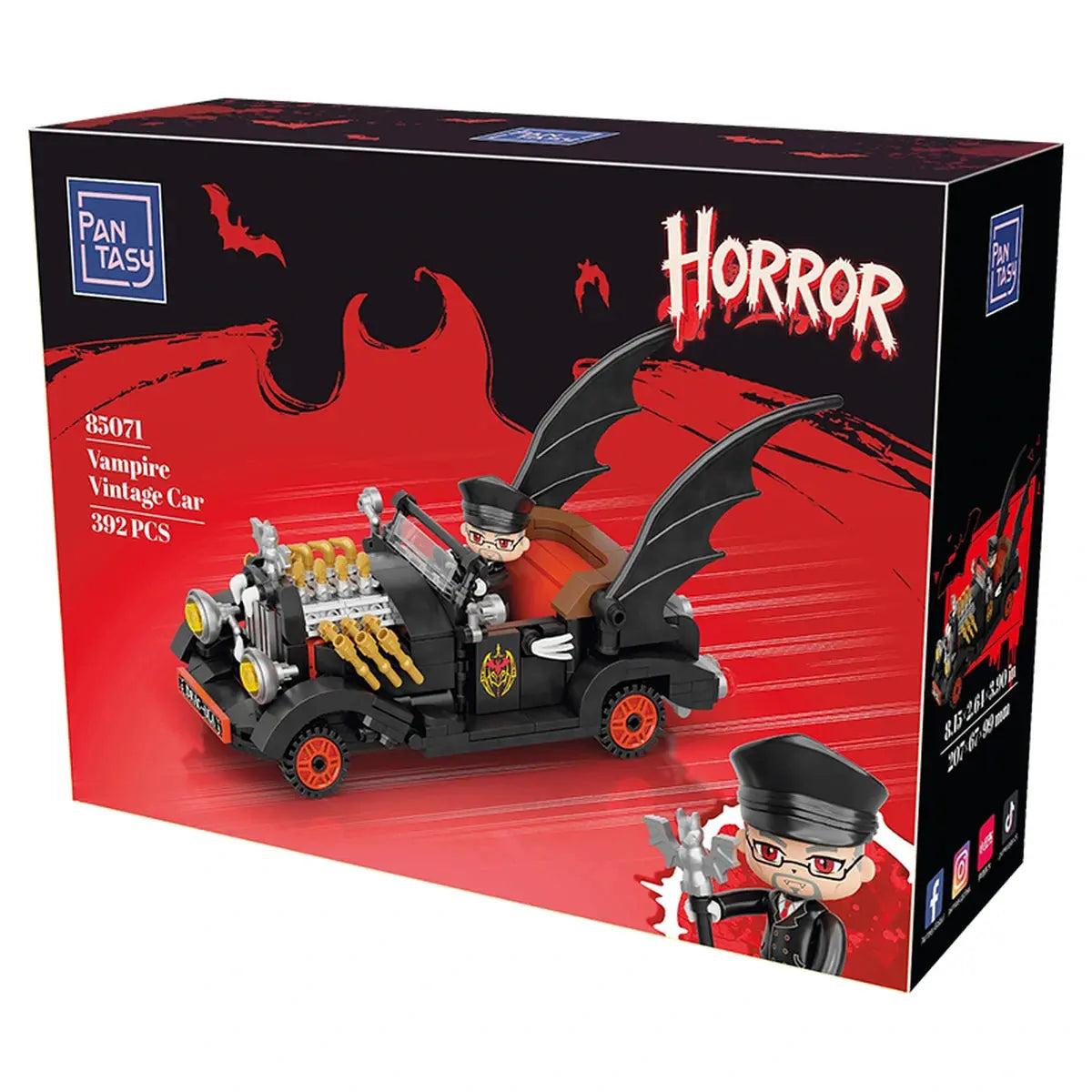 Holiday Series 85071 Halloween Vampire Vintage Car - Image 1
