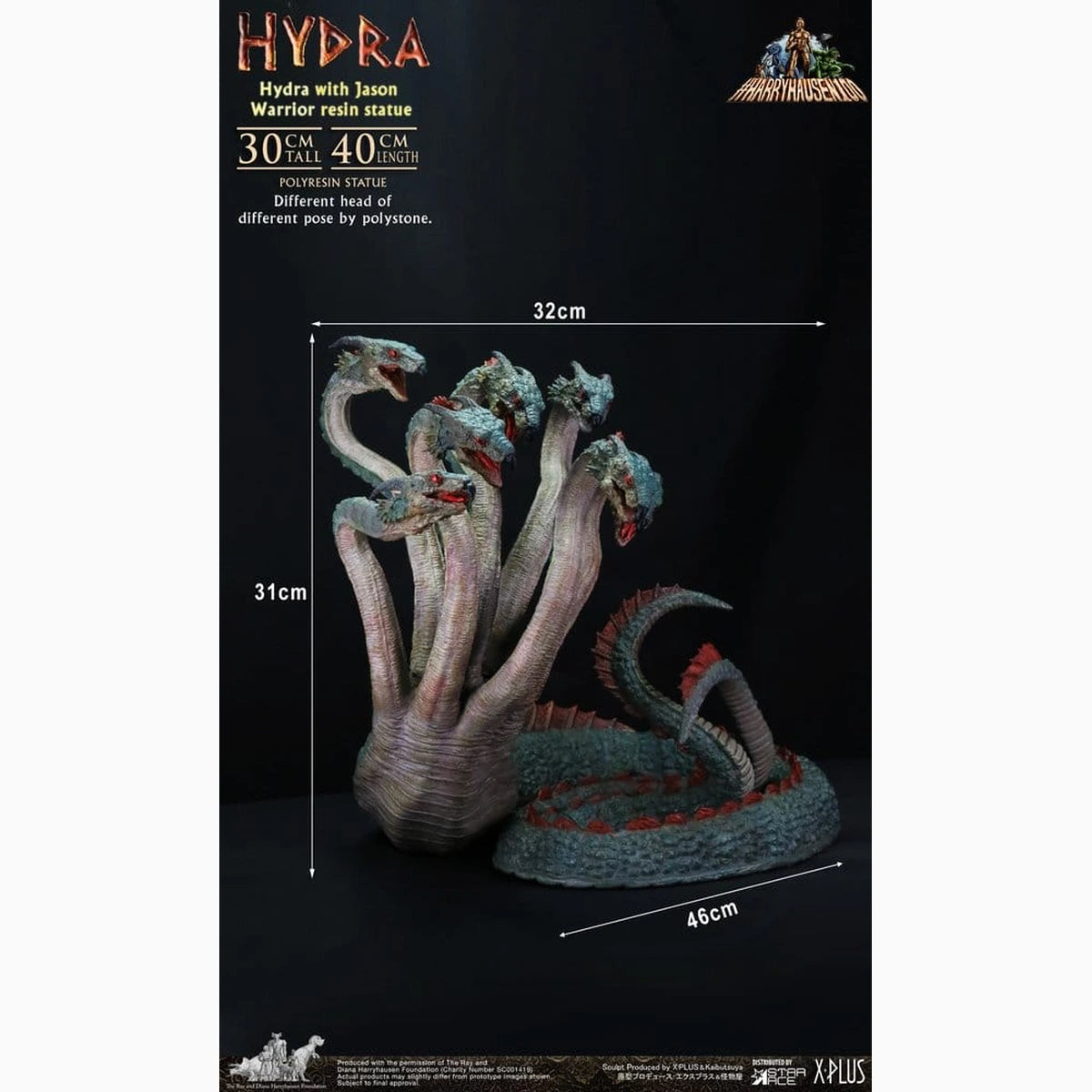Ray Harryhausen Painted Statue Hydra with Jason Warrior Resin Statue 30 cm - Image 5