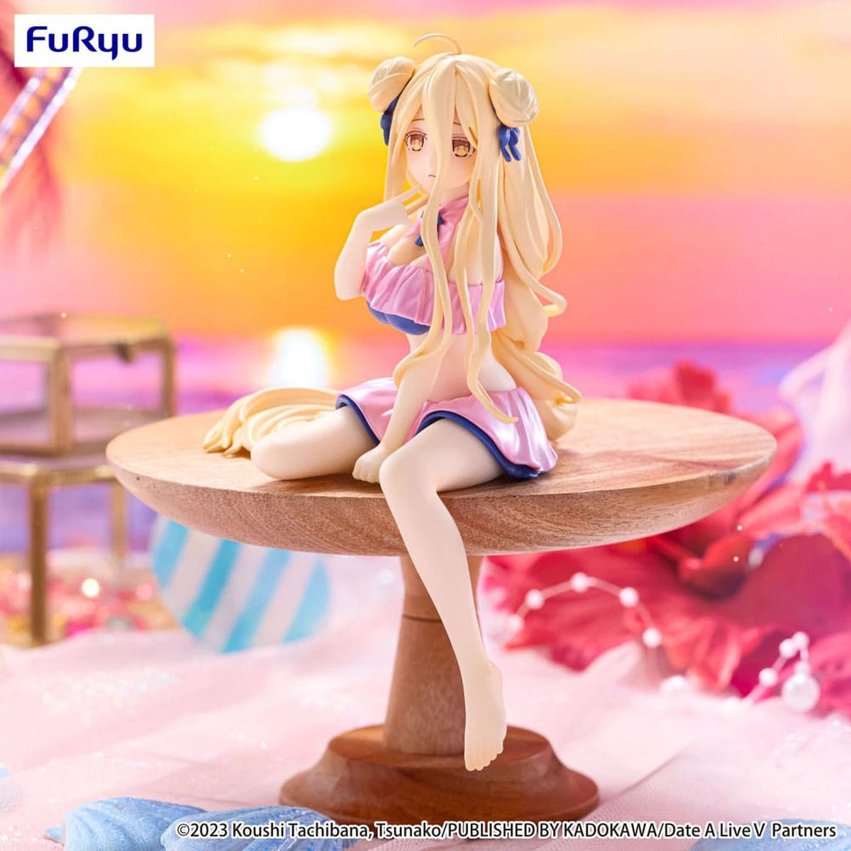 Date A Live V statuette PVC Noodle Stopper Mukuro Hoshimiya Swimsuit Pastel Pink Color Ver. 13 cm - Image 4