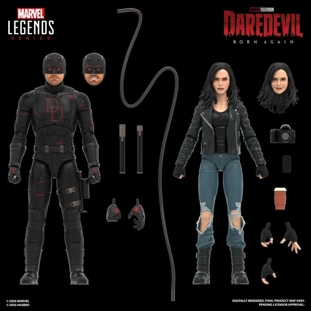 Daredevil: Born Again Marvel Legends pack 2 figurines Daredevil & Jessica Jones 15 cm - Image 3