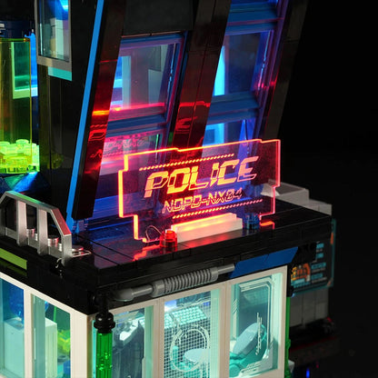 Lumibricks Cyberpunk Neoncity 17009 Cyberpunk Police HQ - Image 2