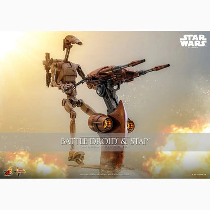 Star Wars: The Phantom Menace Movie Masterpiece set de figurines 1/6 Battle Droid & STAP 32 cm - Image 3