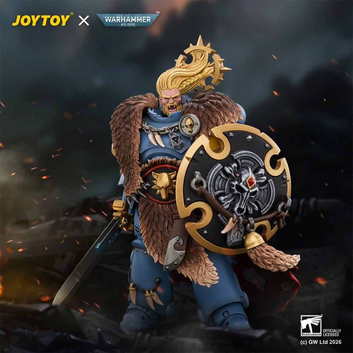 Space Marine figurine Space Wolves Wolf Guard Battle Leader 12 cm - Image 6