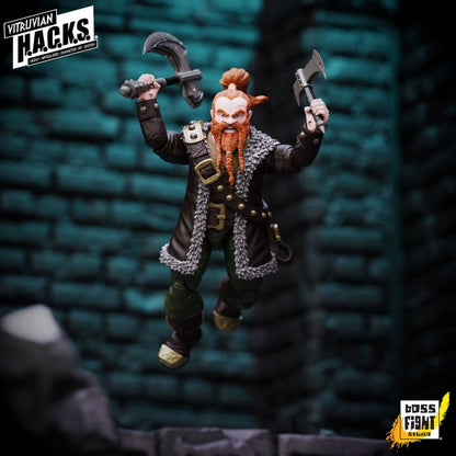 Vitruvian H.A.C.K.S. figurine Dwarf Mercenary Grimgrom - Image 1