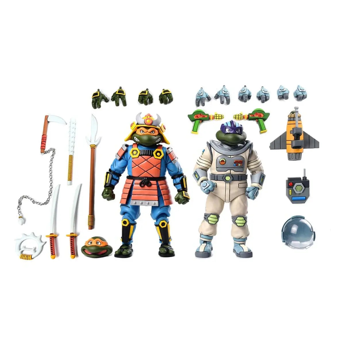 Tortues Ninja (Cartoon) pack 2 figurines Space Adventure & Samurai Turtles 18 cm - Image ajoutée 10