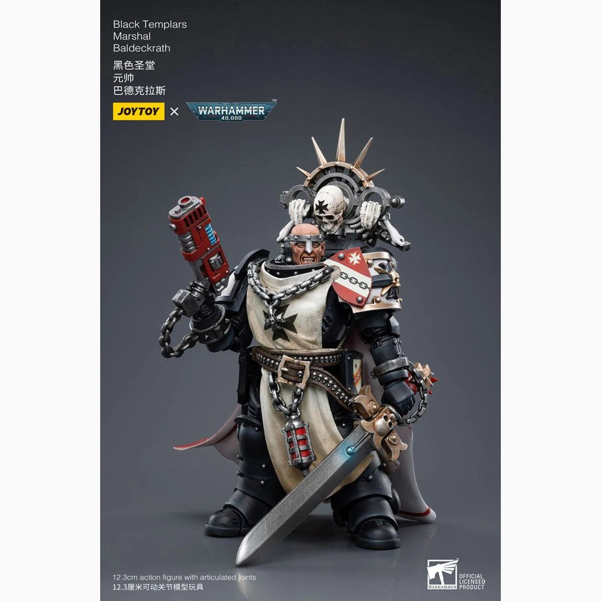 Warhammer 40k figurine 1/18 Black Templars Marshal Baldeckrath 12 cm - Image 5