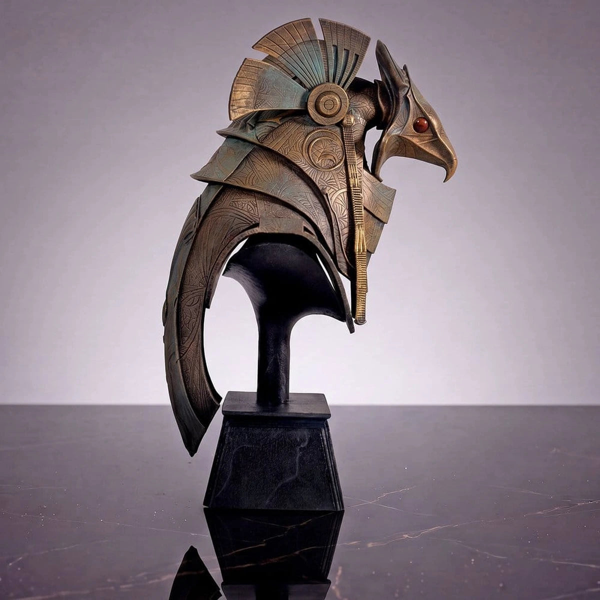 Stargate Desktop Replica réplique de casque Horus Guard Helmet 15 cm - Image 6