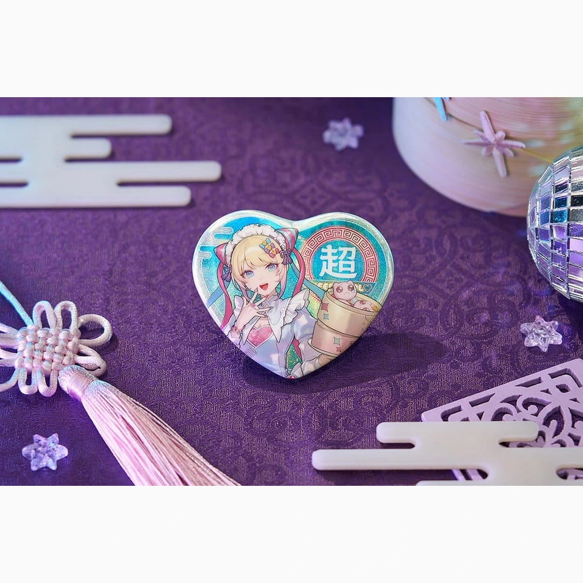 Needy Streamer Overload Needy Streamer Chinese Restaurant Series Heart-Shaped badge OMGkawaiiAngel 7 x 6 cm - Image 3