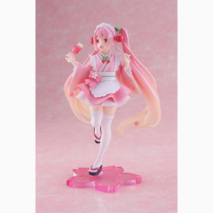Hatsune Miku statuette PVC Newley Written Sakura Miku Japanese Cafe Ver. Reissue 18 cm - Image 6