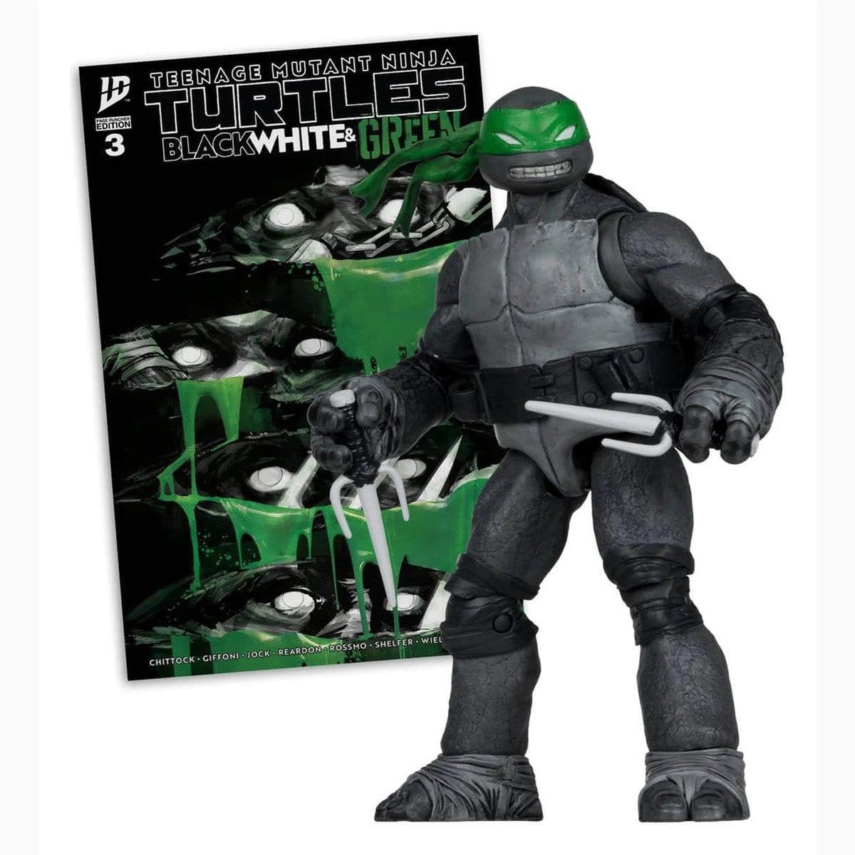 Tortues Ninja Page Punchers figurine Raphael (Black White & Green) (Red Platinum Edition) 13 cm - Image 3