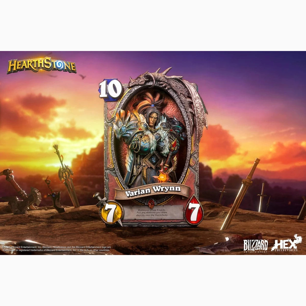 Hearthstone statuette 3D Art Frame Varian Wrynn 31 cm - Image 2