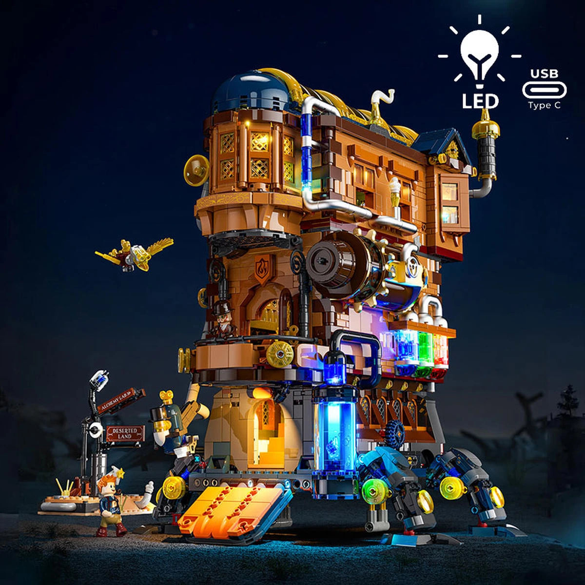 Lumibricks Steampunk World 11010 Alchemist'S Moving Castle - Image 1