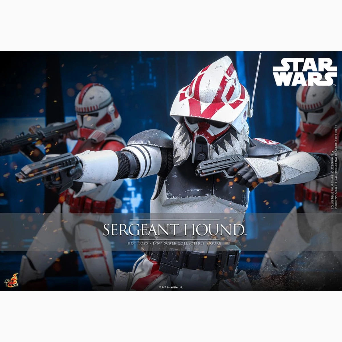 Star Wars: The Clone Wars figurine 1/6 Sergeant Hound 30 cm - Image 4
