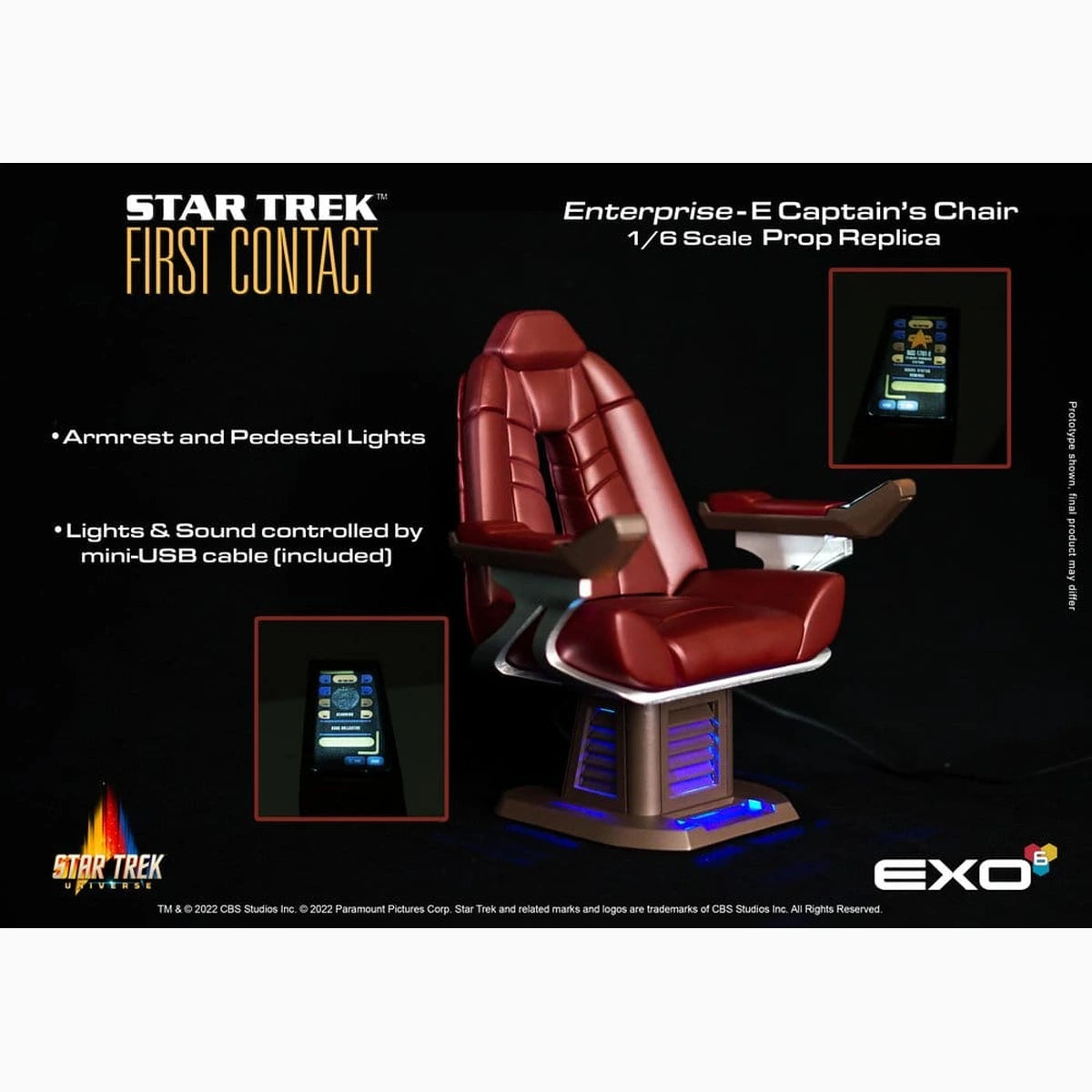 Star Trek : Premier Contact réplique 1/6 Captain's Chair 15 cm - Image 3