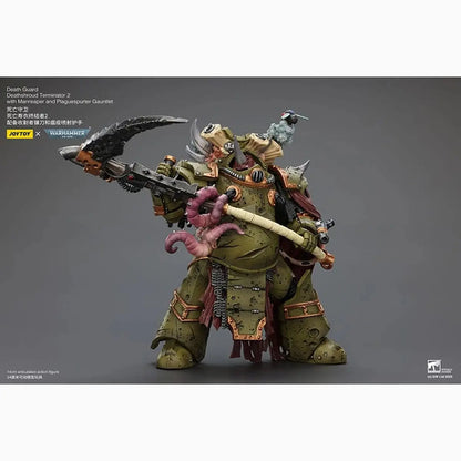 Warhammer 40k figurine 1/18 Death Guard Deathshroud Terminator 2 with Manreaper and Plaguespurter Gauntlet 14 cm - Image 7