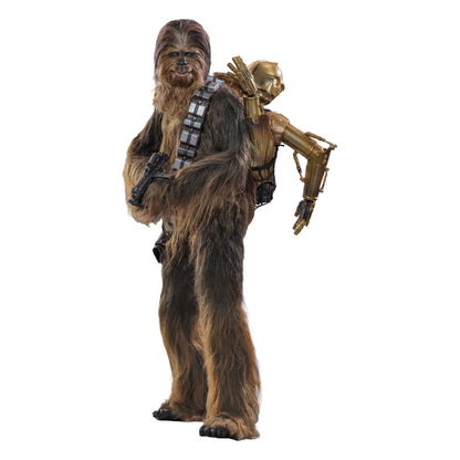Star Wars Episode V figurine Movie Masterpiece 1/6 Chewbacca with Disassembled C-3PO 36 cm - Image 1