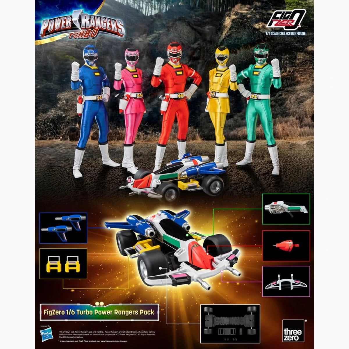 Power Rangers Turbo pack 5 figurines FigZero 1/6 Turbo Power Rangers 30 cm - Image 6