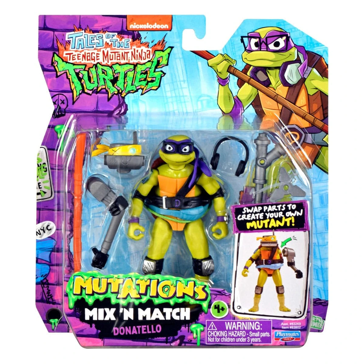 Tales of the Teenage Mutant Ninja Turtles : Légendes des Tortues Ninja Figurine Mix 'n Match Donatello 12 cm - Image 3