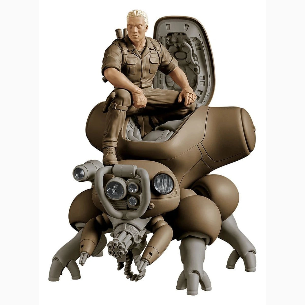 Ghost in the Shell Plastic Model Kit PLAMAX minimum factory Batou avec Fuchikoma 8 cm - Image 1