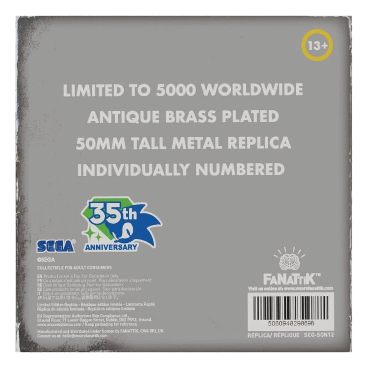 Sonic the Hedgehog réplique 35th Anniversary Metal Boot Limited Edition - Image 7
