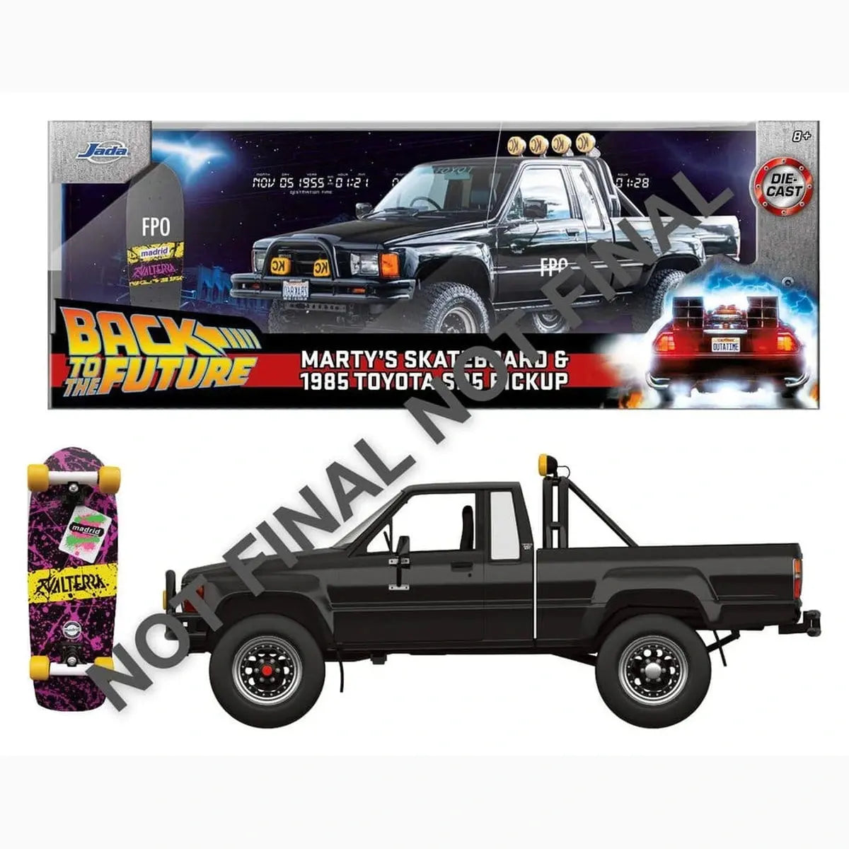 Retour vers le futur Diecast Véhicule 1:24 Marty's Skateboard 1985 Toyota - Image 3