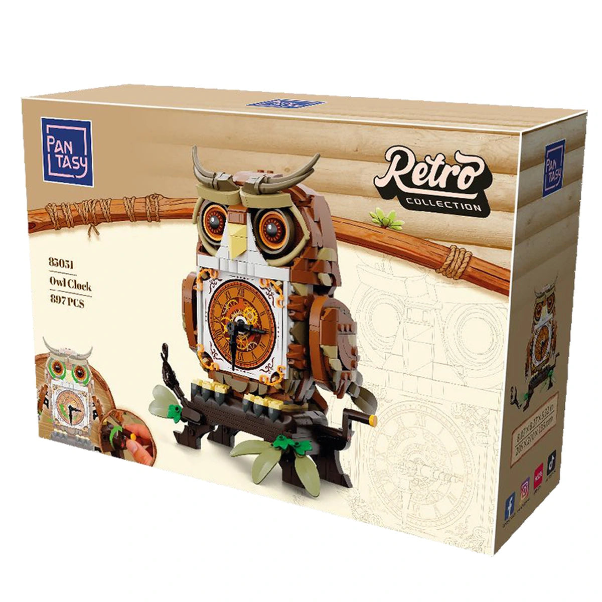 Retro Collection Pantasy 85051 Owl Clock - Image 3